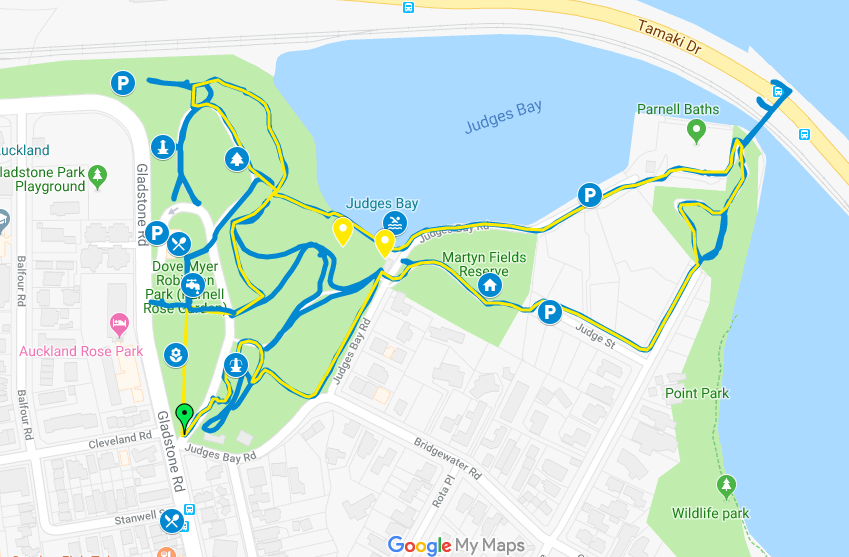 Parnell Rose Gardens Loop Walk Google Map